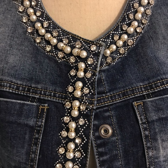 Jean Jacket with Rhinestones - Picture 3 of 4